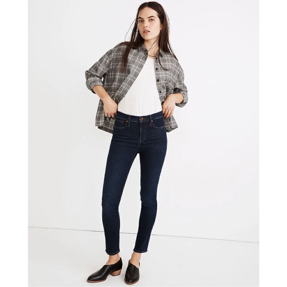 Madewell 9” Mid -Rise Skinny Jeans In Orland Wash Sz 25 NWT